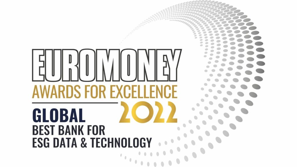 worlds best bank for ESG data & technology